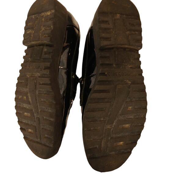 FRANCO SARTO   Black Patent Lug Sole Loafers   6M - Picture 6 of 12